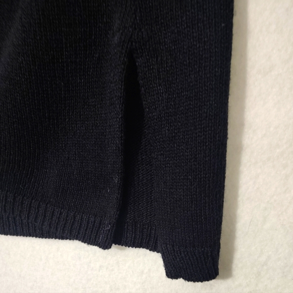 Laura Petites By Alyzie Long Sleeve Women's V Neck 5 Button 🖤 Sweater Size 10 - Picture 4 of 6